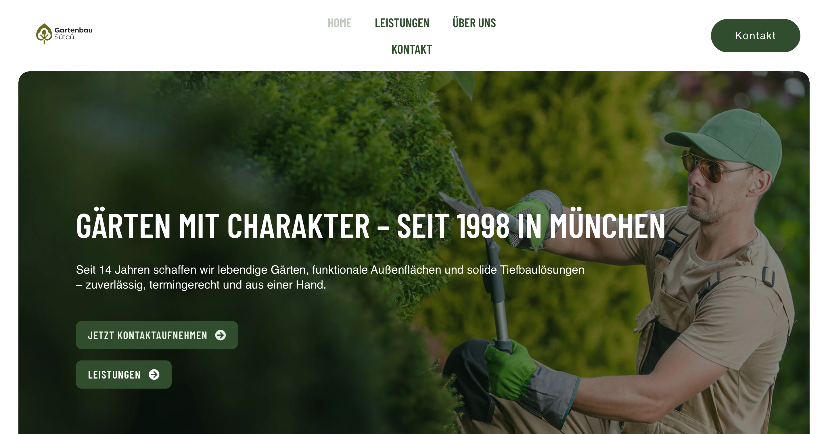 Screenshot Gartenbau Sütcü